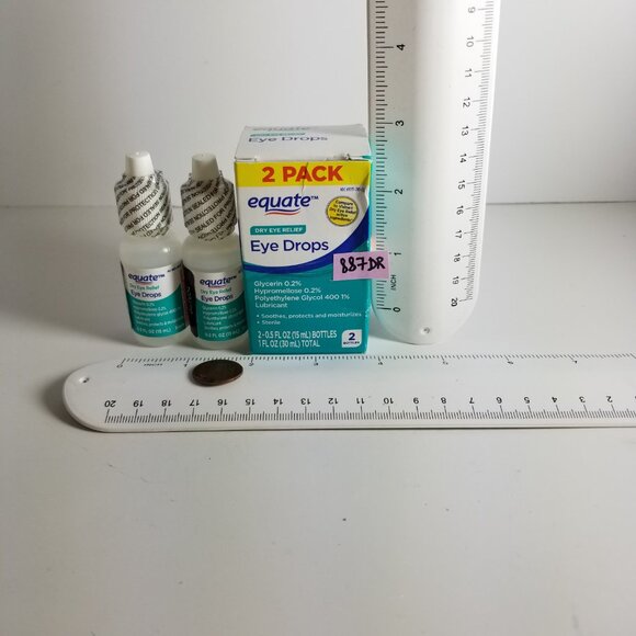 NIB Equate 2X0.5 ml bottles pack of Dry Eye Relief Eye Drops Manufacturer Sealed - Picture 9 of 11